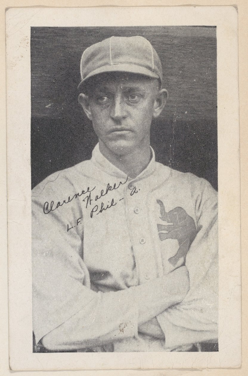 Clarence Walker, L.F. Phil - A., de cartões de tiras de beisebol W575-2, ca. 1921-22. de Unbekannt