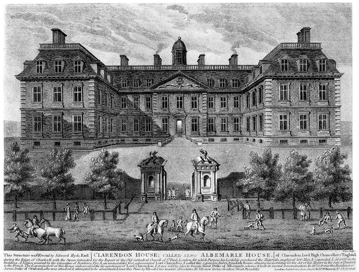 Clarendon House, Piccadilly, século XVII, 1908 de Unbekannt