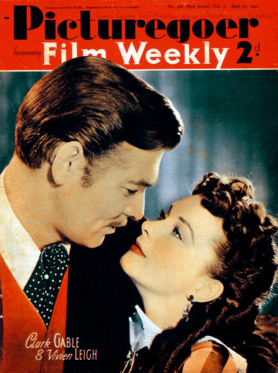 Clark Gable 1901-1960 e Vivien Leigh 1913-1967, atores, 1940 de Unbekannt