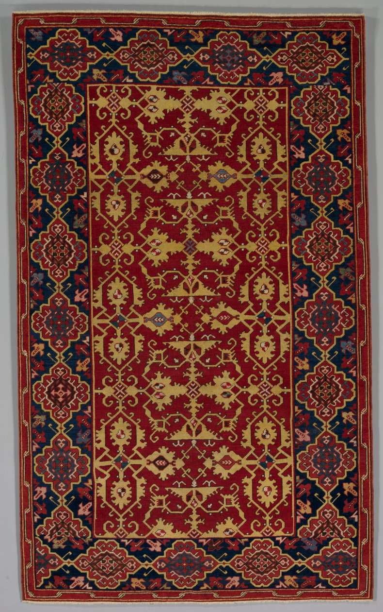 Tapete turco clássico com o padrão de loteria, 1600-1650. de Unbekannt