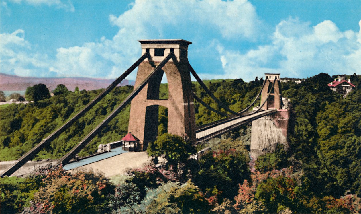 Ponte suspensa de Clifton do observatório, c1940s de Unbekannt