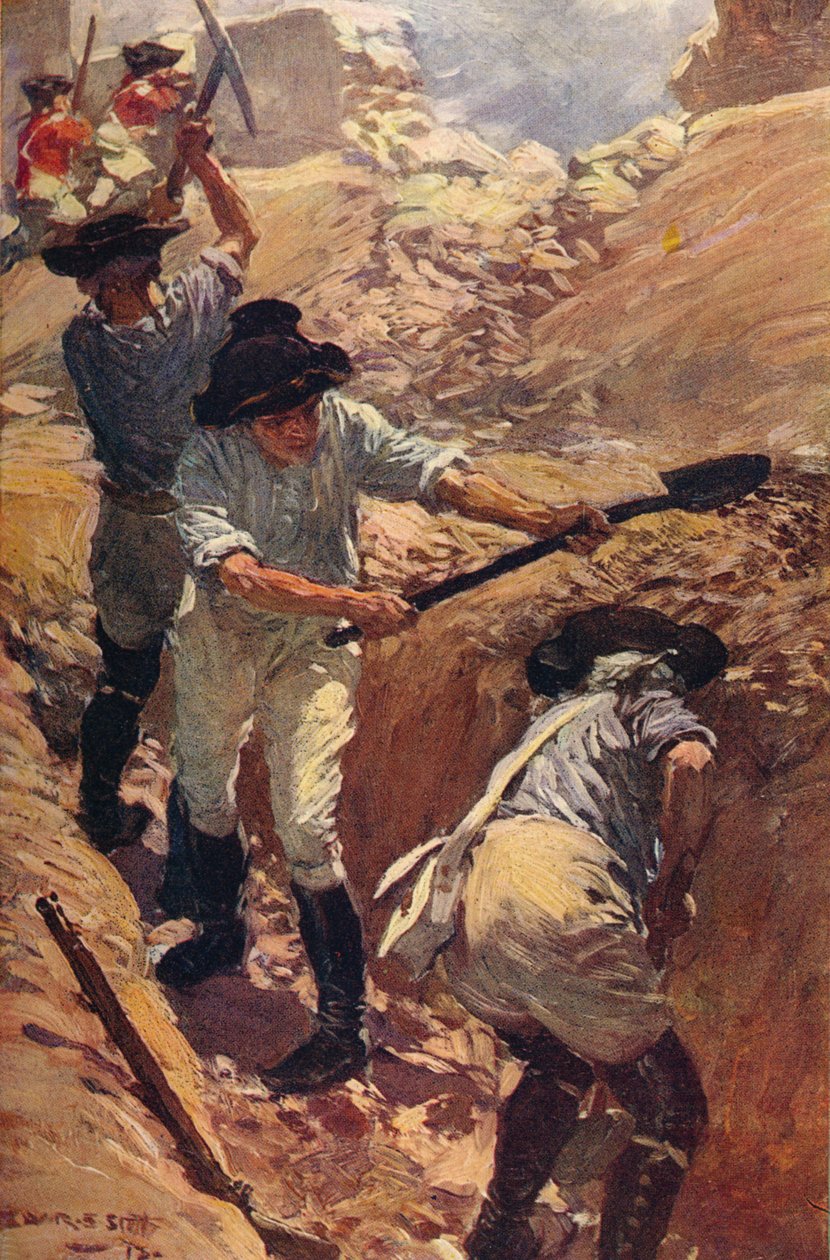 Clive nas trincheiras de Arcot, 1751 c1912 de Unbekannt