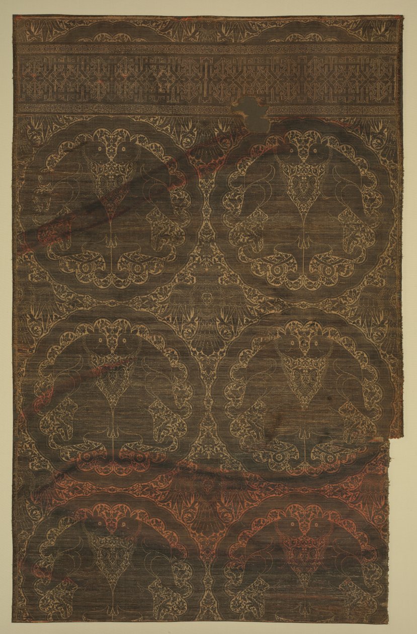 Pano de ouro com felinos e águias, 1225-1275. de Unbekannt