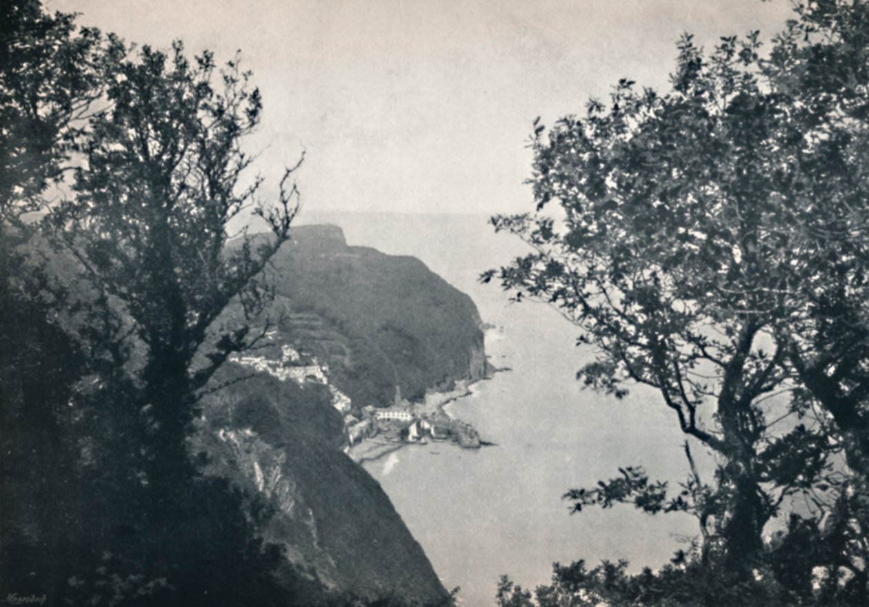 Clovelly - Vista da Hobby Drive, 1895 de Unbekannt
