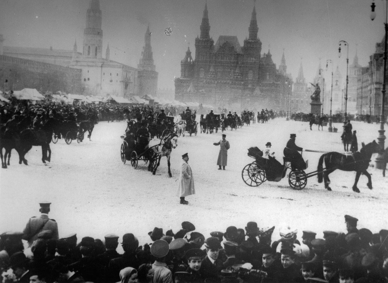 Estação de ônibus no mosteiro Strastnoy, Moscou, Rússia, c1900-c1905 de Unbekannt