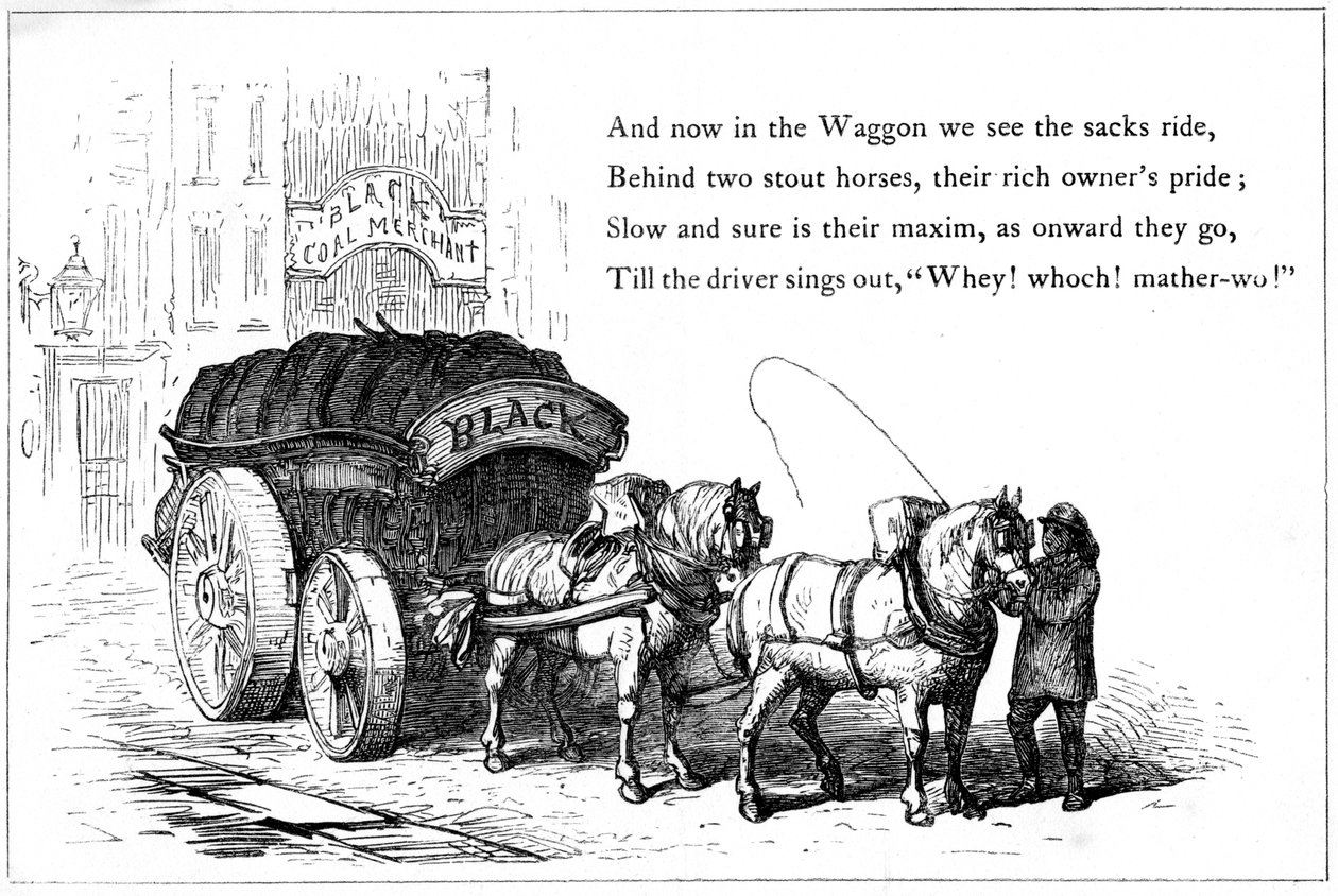 Vagão de entrega de carvão, 1860 de Unbekannt