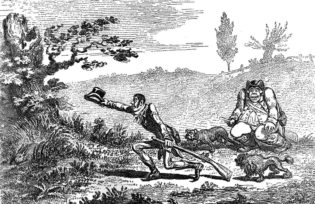 Cockney Sportsmen encontrar uma lebre, 1800 de Unbekannt