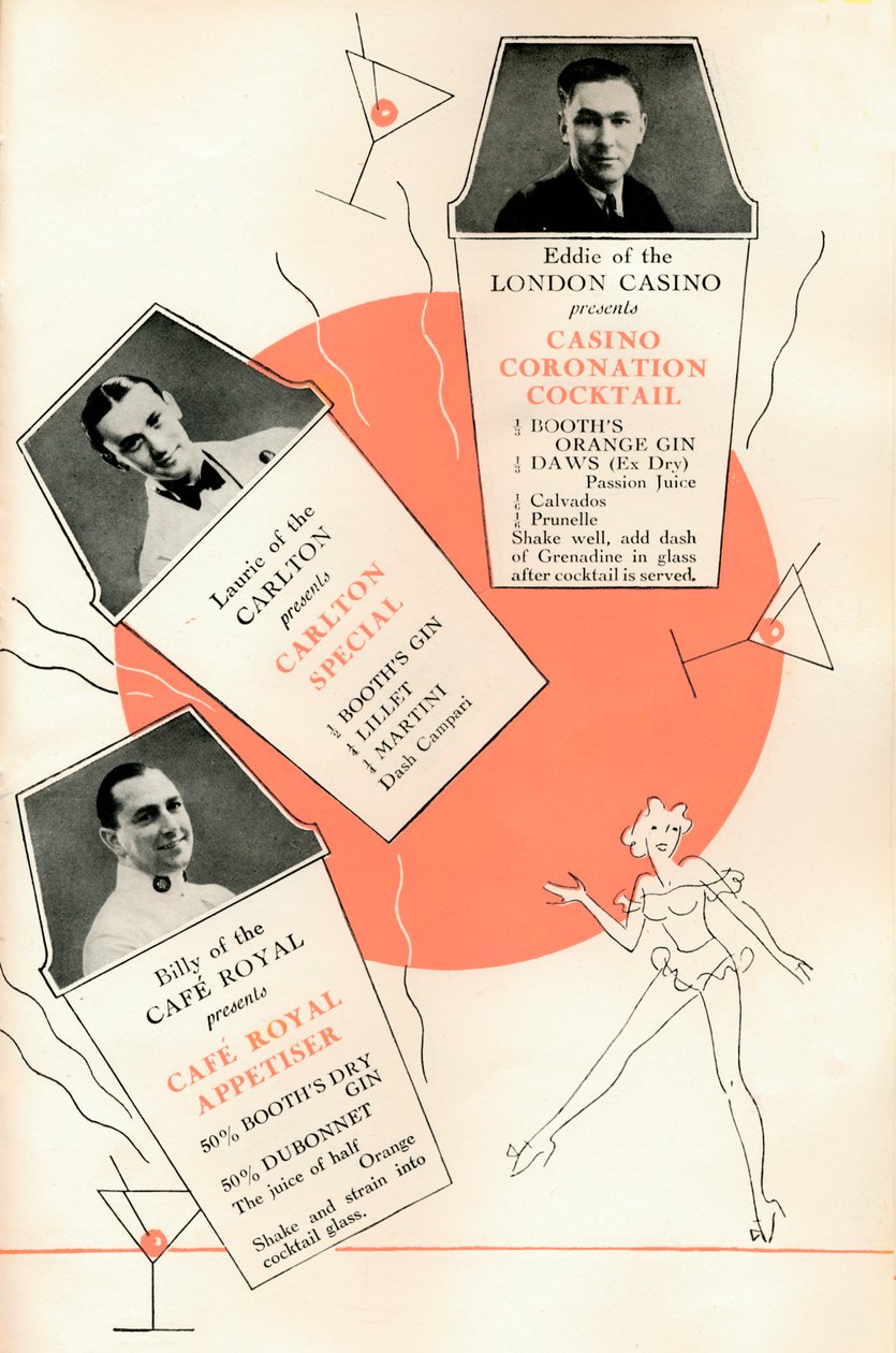 Receitas de coquetéis, c1935 1935. de Unbekannt