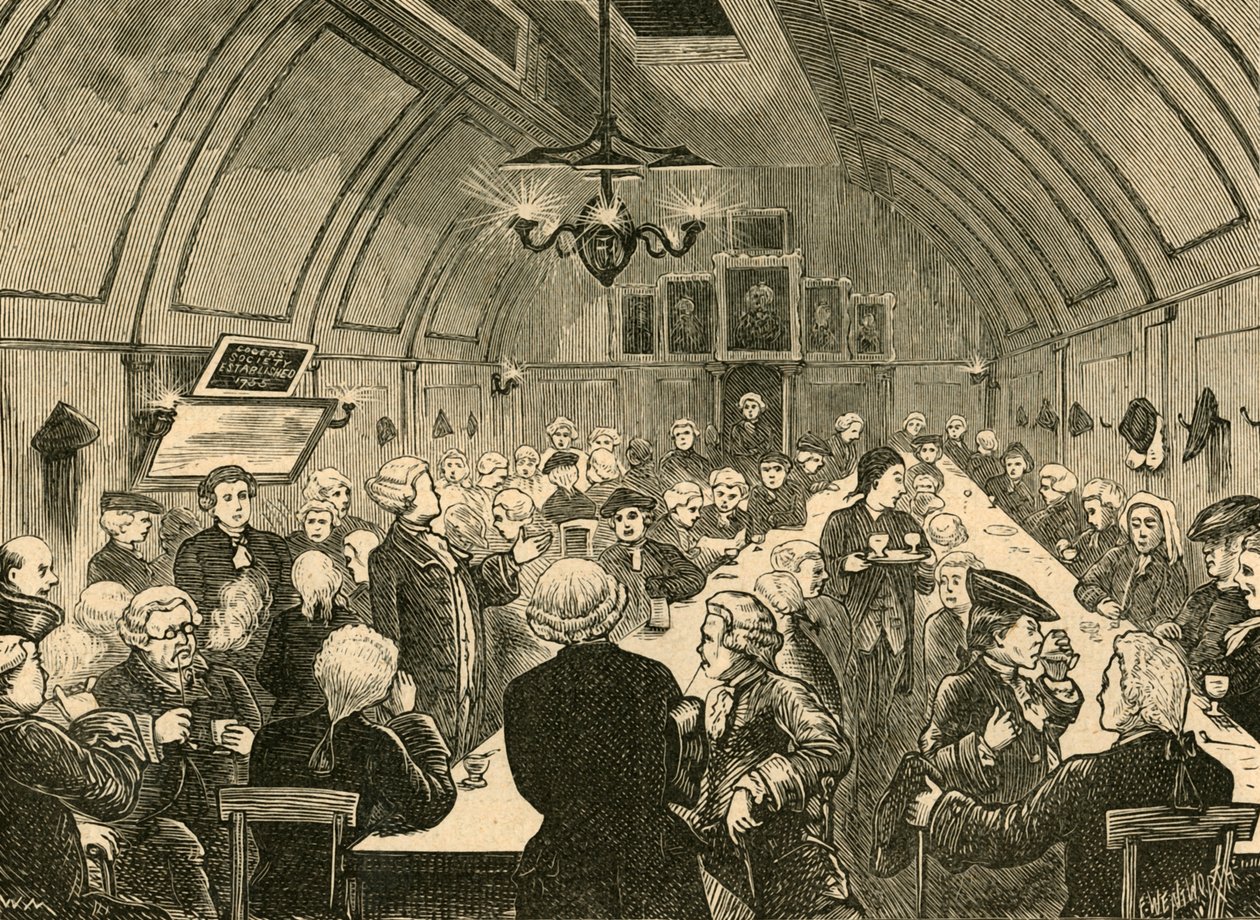 Cogers Hall, de uma gravura antiga, 1897. de Unbekannt