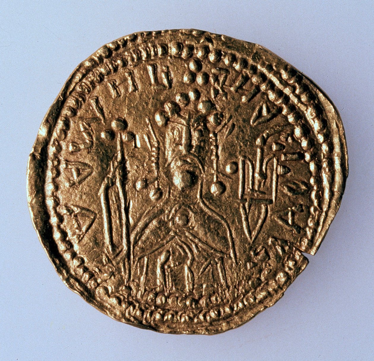 Moeda Zlatnik do Grão-Duque Vladimir Svyatoslavich, Averso: Retrato do governante, 980-1015 de Unbekannt