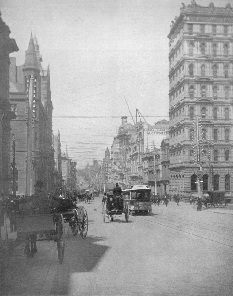 Collins Street, Melbourne, século XIX de Unbekannt