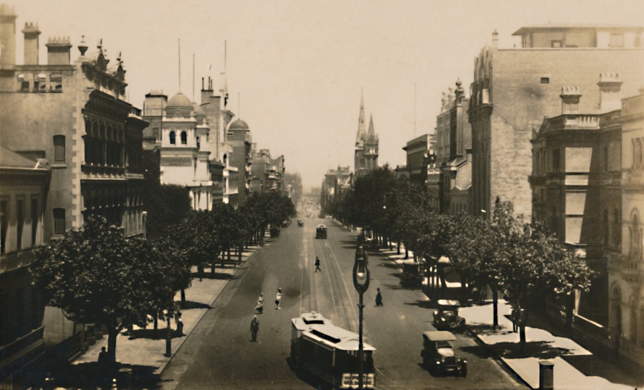 Collins Street, Melbourne, Austrália, c1920s. de Unbekannt