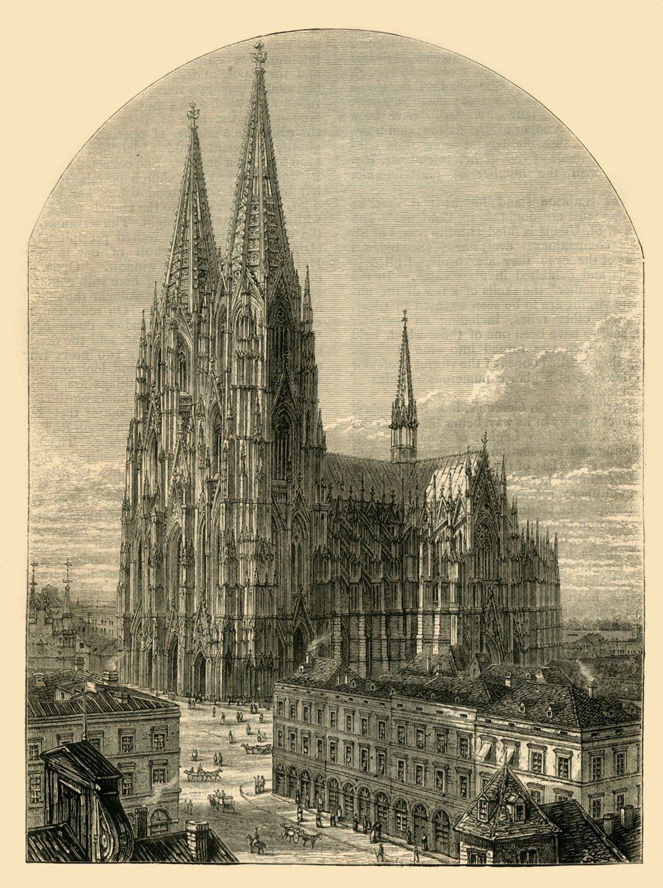 Catedral de Colônia como concluída, 1881. de Unbekannt