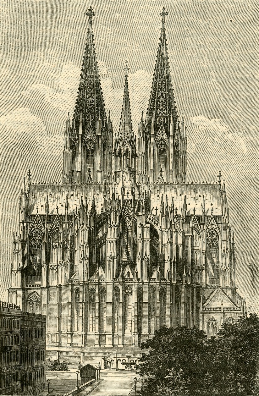 Catedral de Colônia, do Oriente, 1890. de Unbekannt