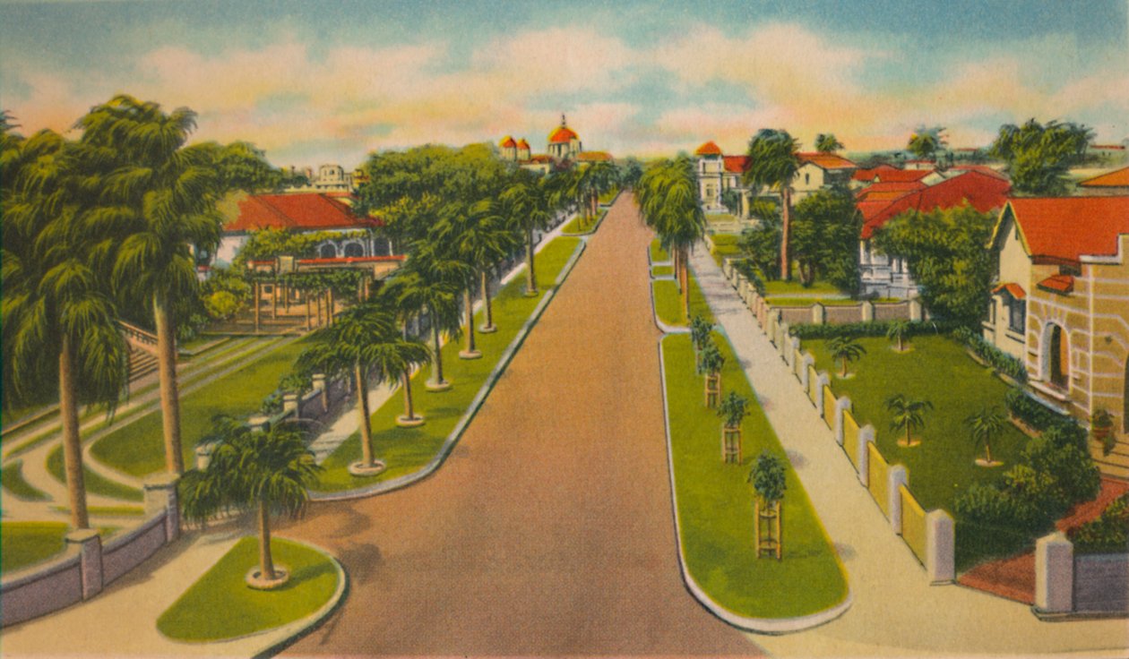 Avenida Colômbia, Barranquilla, c1940s de Unbekannt