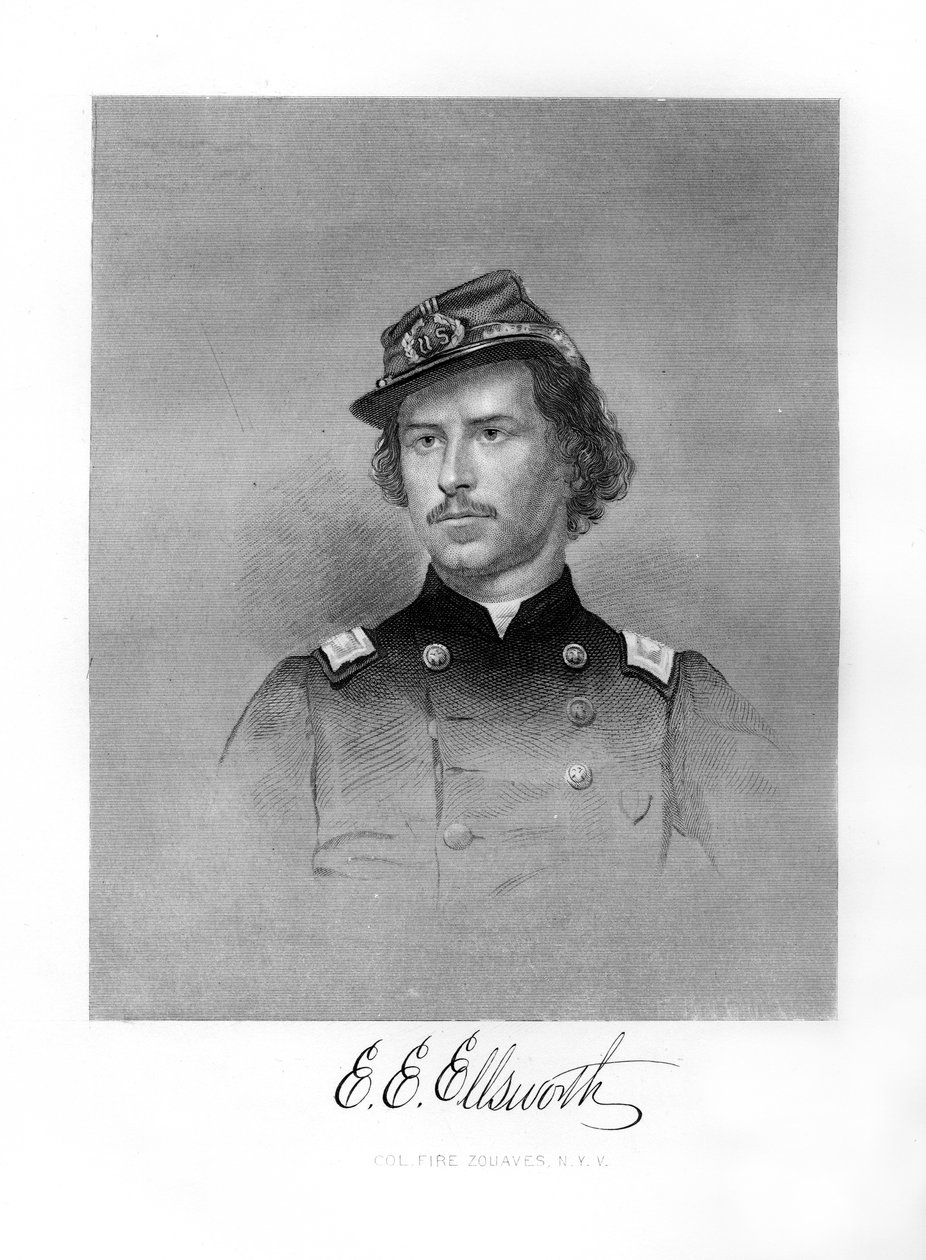 Coronel Ephraim Elmer Ellsworth, soldado americano, 1872 de Unbekannt