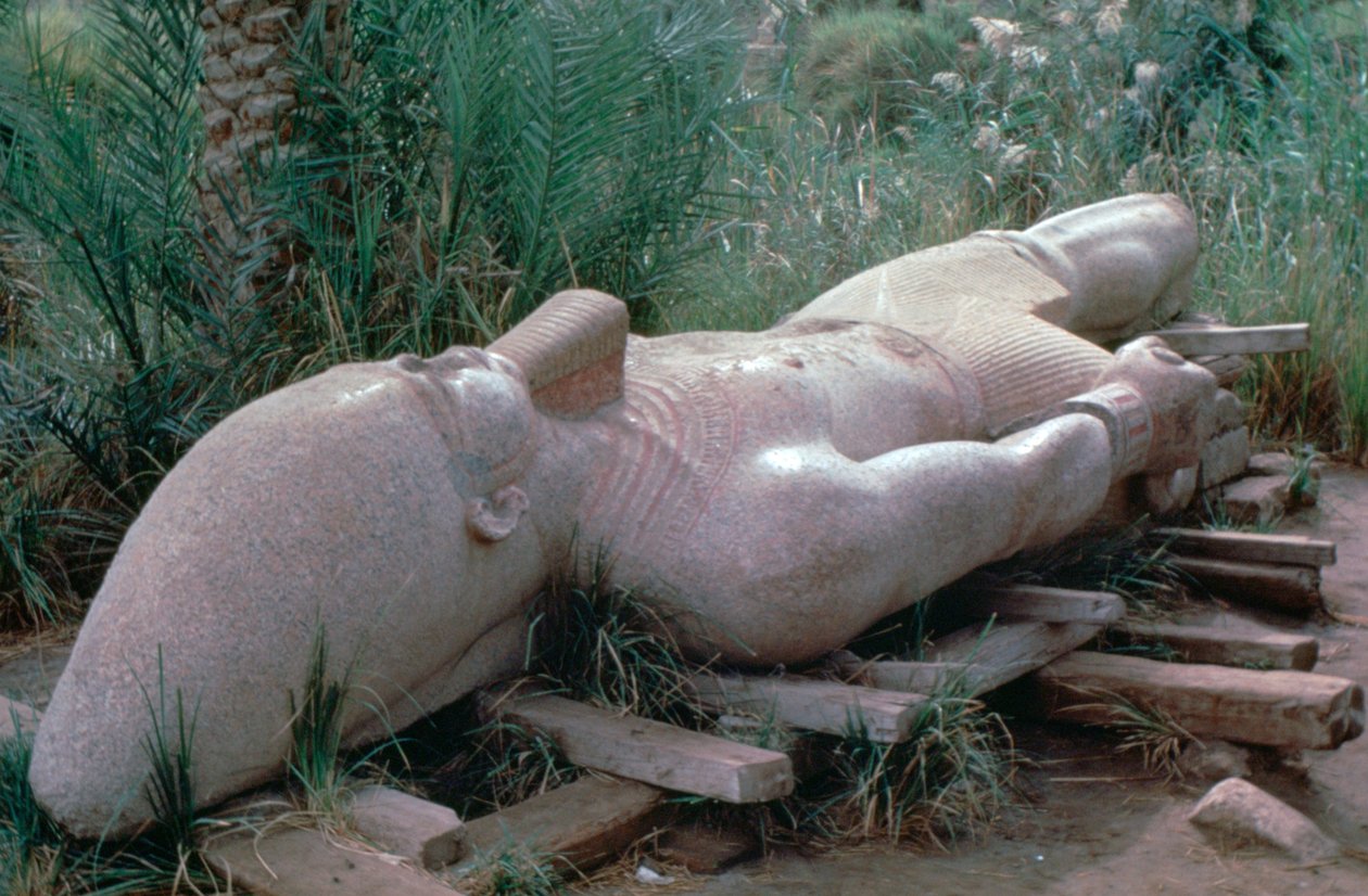 Estátua colossal de Ramsés I in situ, Memphis, Egito, século XIII aC de Unbekannt