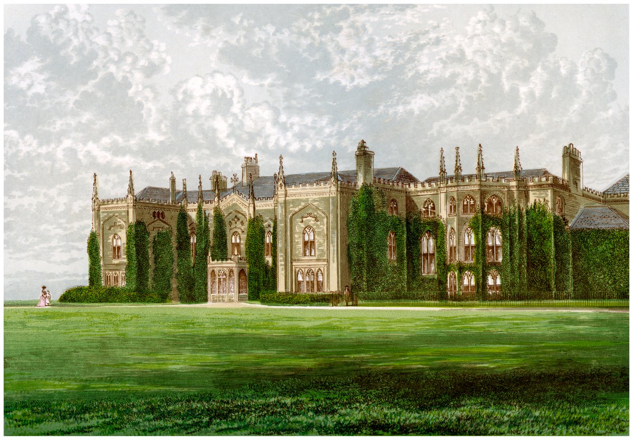 Abadia de Combermere, Shropshire, casa do Visconde Combermere, c1880 de Unbekannt