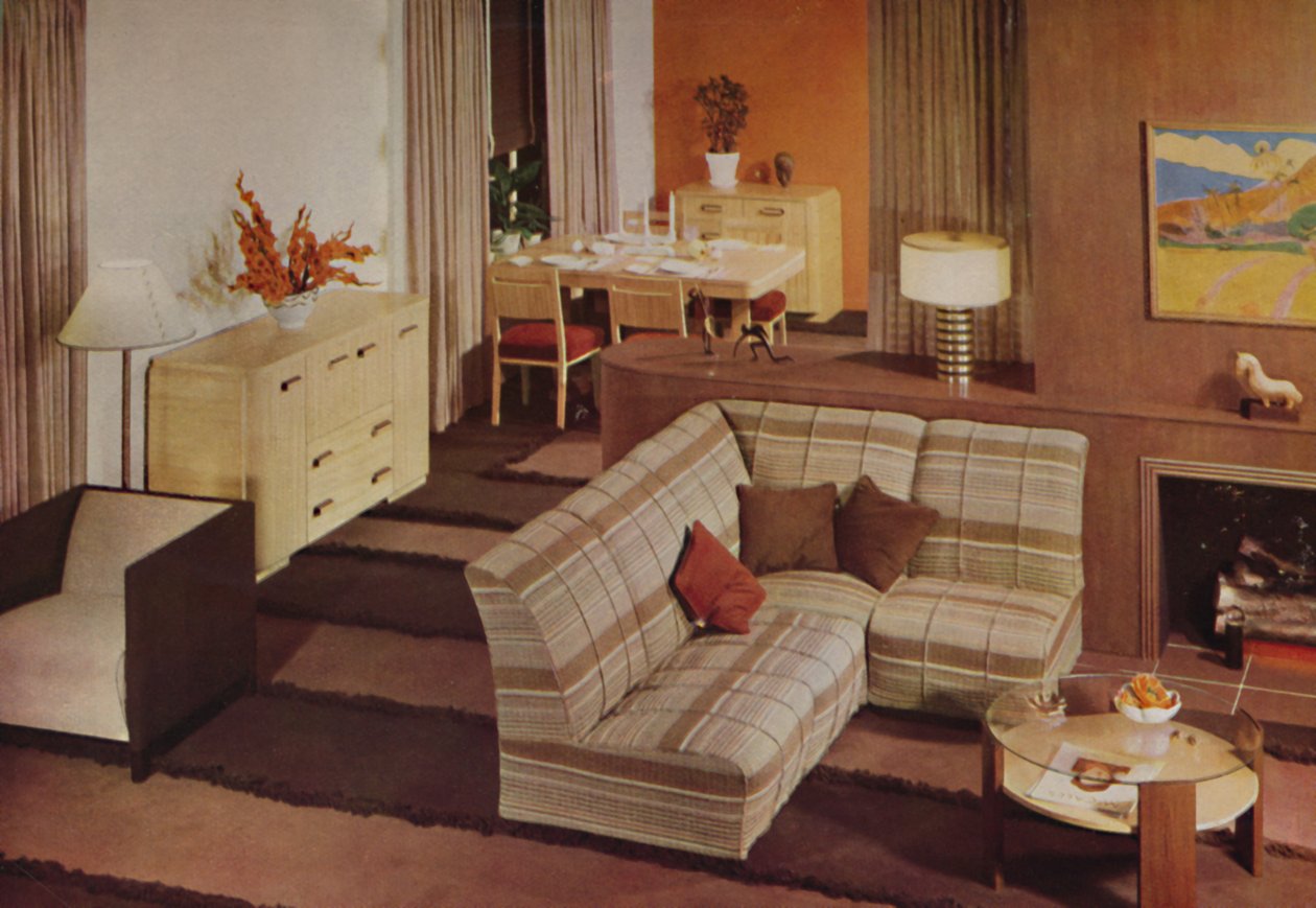 Sala de jantar - estar combinada em Nova York, 1938 de Unbekannt