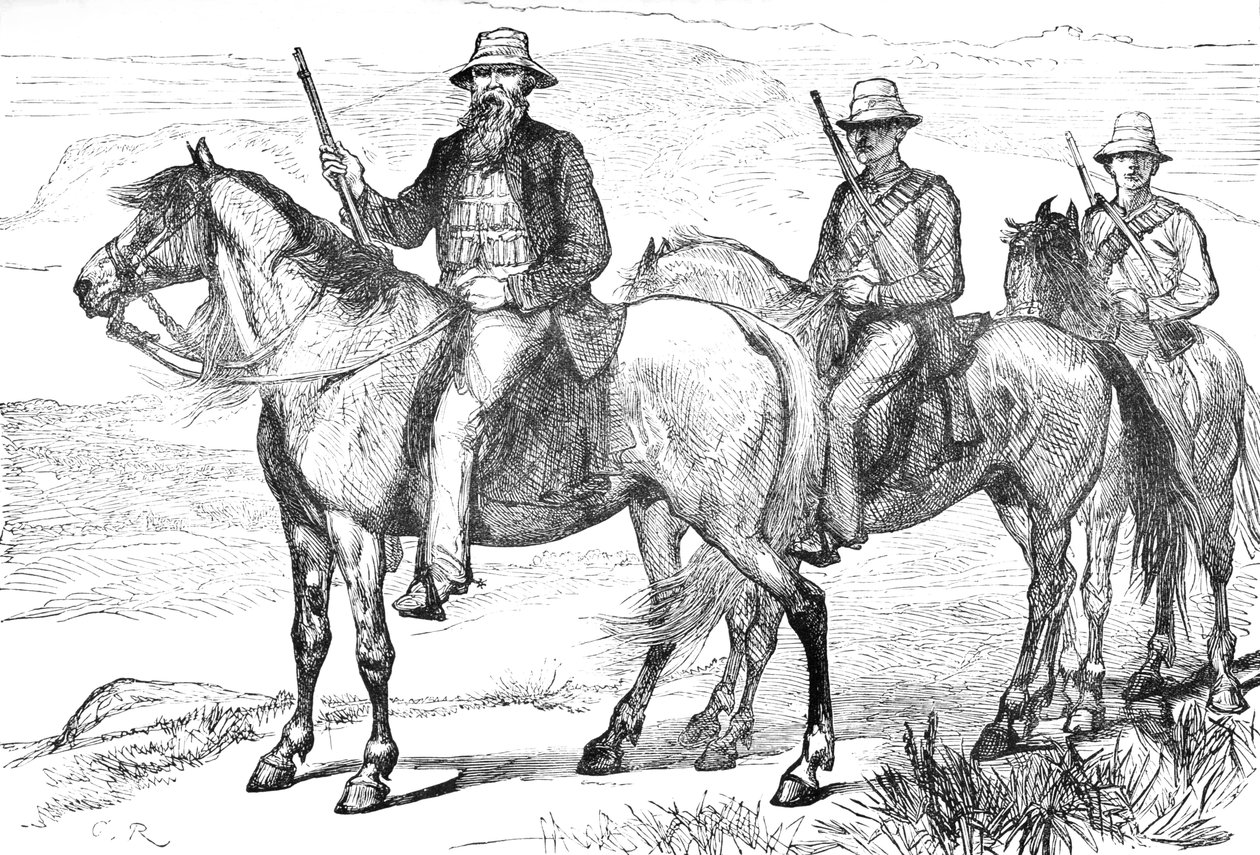 Comandante Piet Uys, dos Voluntários do Transvaal, c1880 de Unbekannt