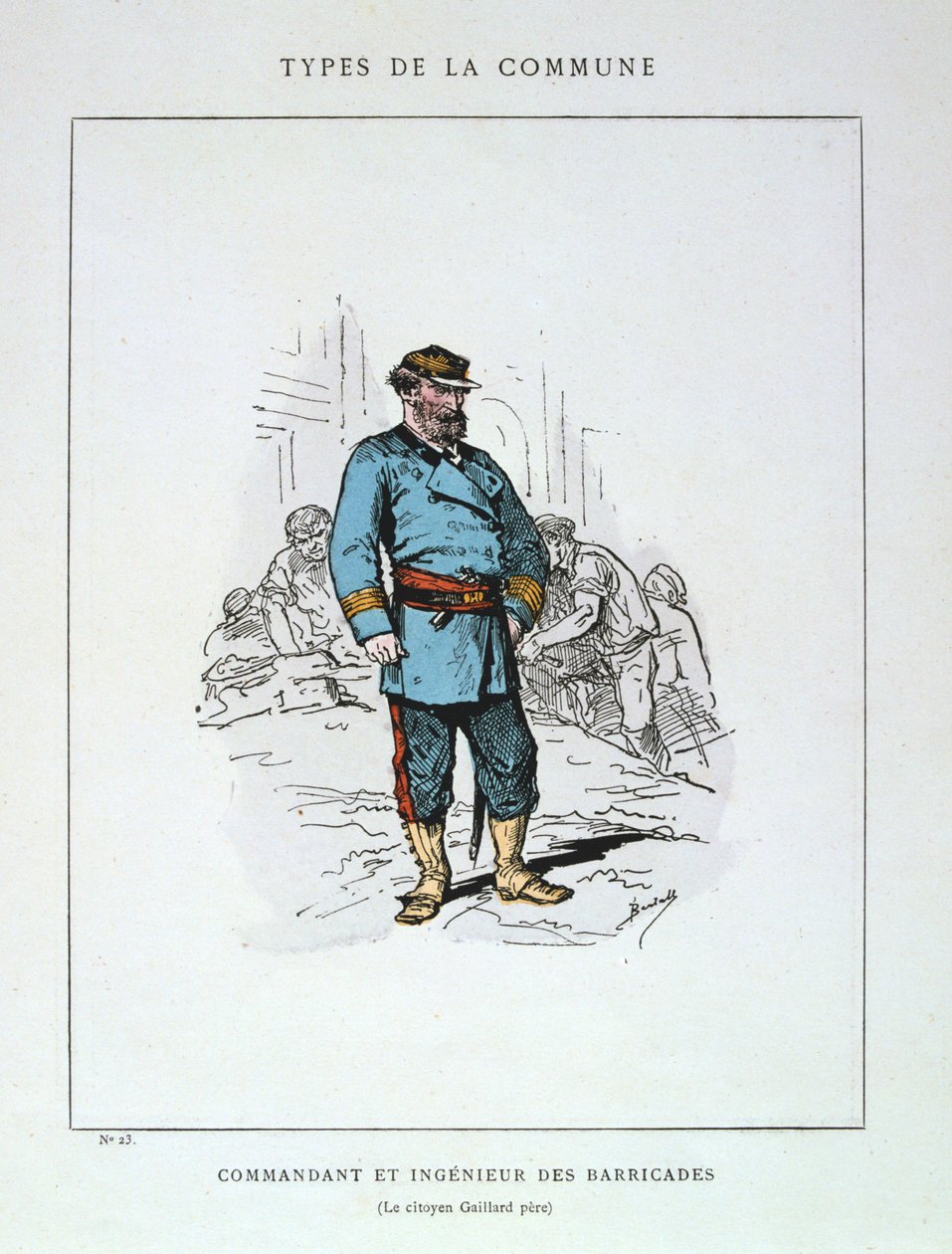 Comandante e Engenheiro de Barricadas, Comuna de Paris, 1871. de Unbekannt