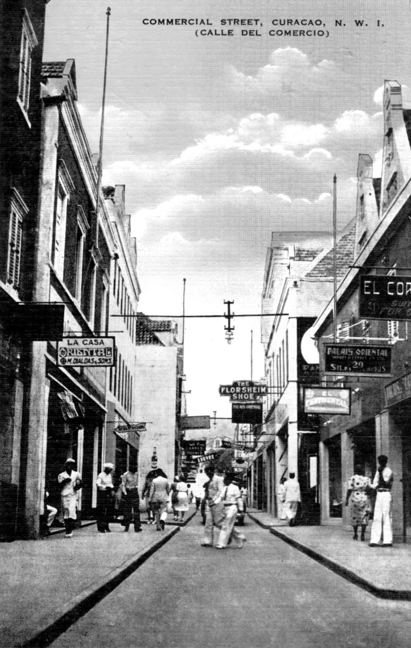 Commercial Street, Curaçao, Antilhas Holandesas, c1900s de Unbekannt