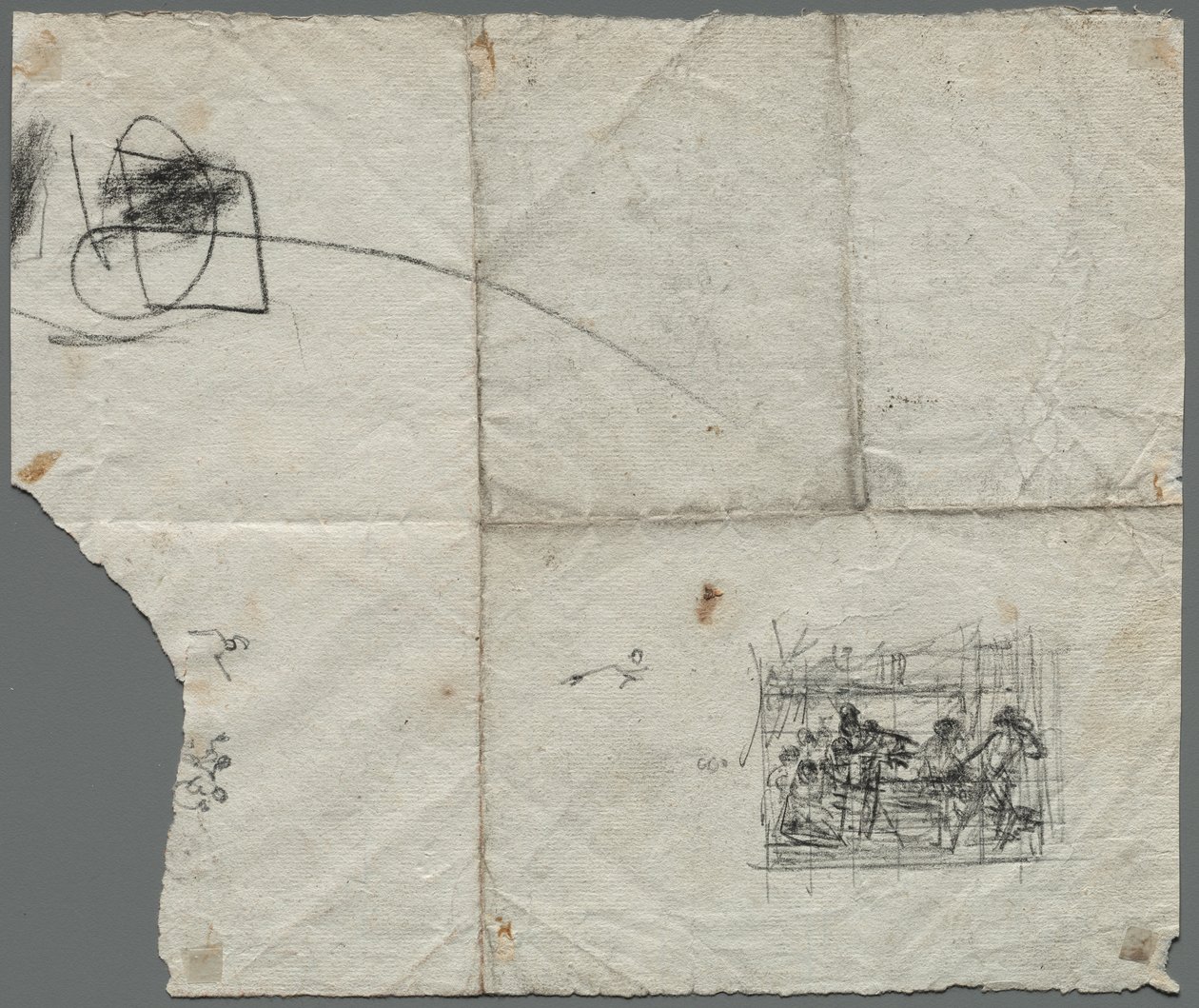 Esboços de composição após Raphael e outros artistas verso, c. 1800. de Unbekannt