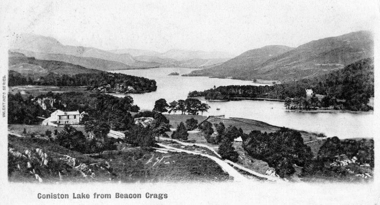 Lago Coniston, distrito do lago, Cumbria, 1902 de Unbekannt