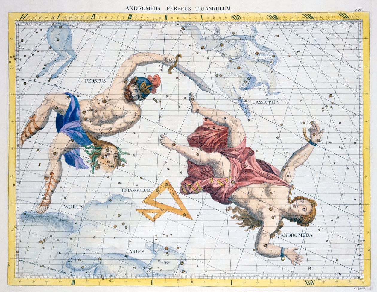 Constelações de Perseu e Andrômeda, 1729 de Unbekannt