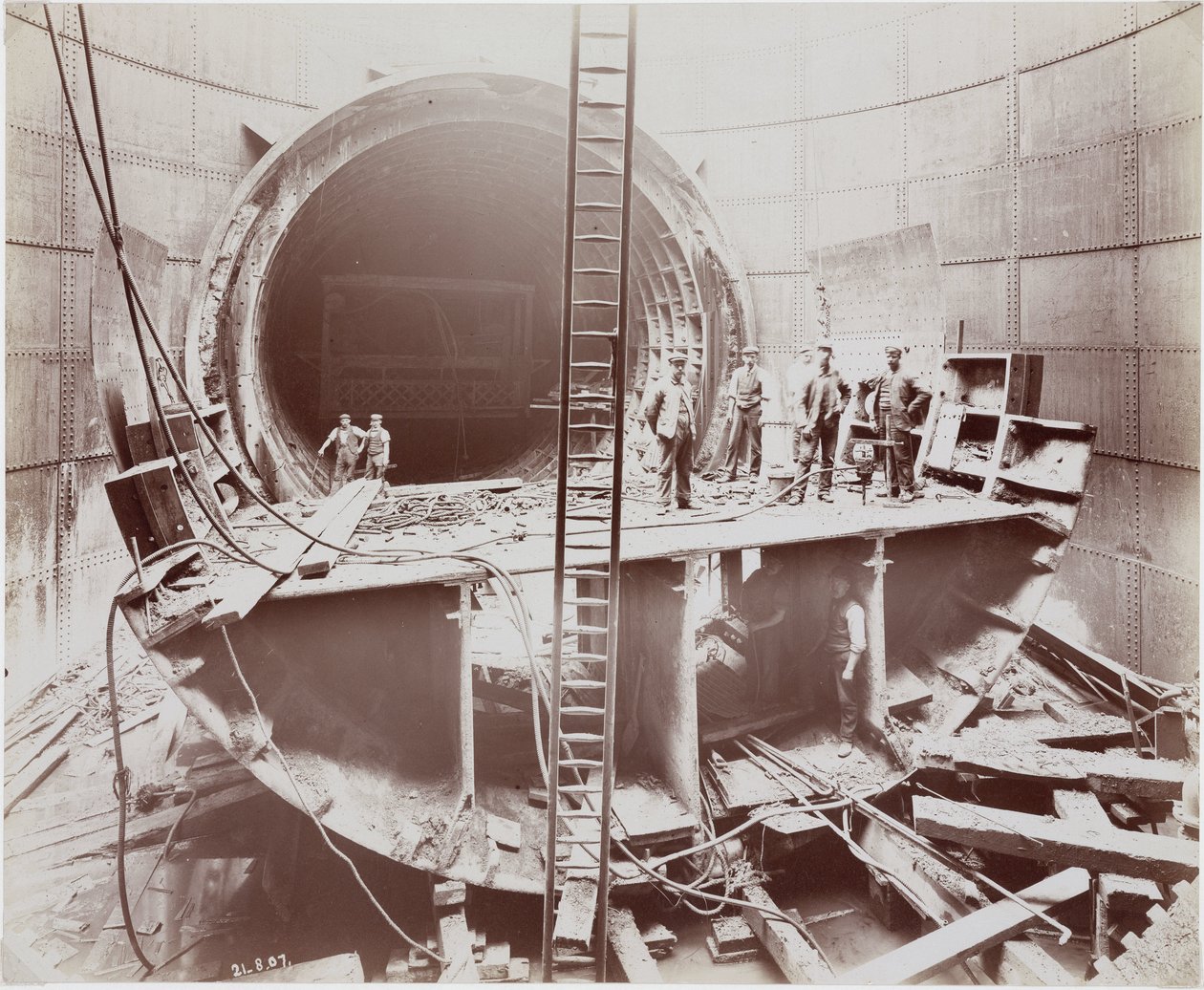 Construção, Túneis Construção do Túnel de Rotherhithe, Londres de Unbekannt