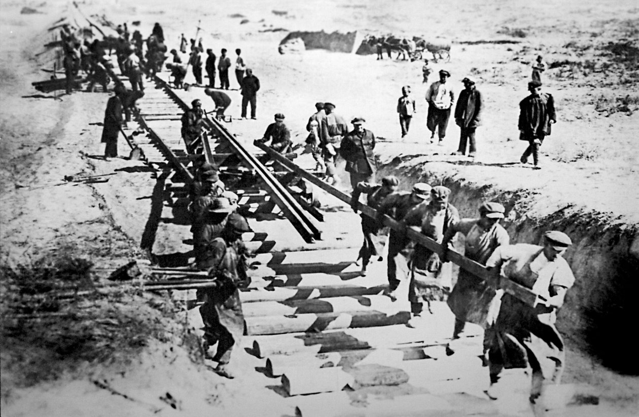Obras na Ferrovia Transiberiana, URSS, 1929 de Unbekannt