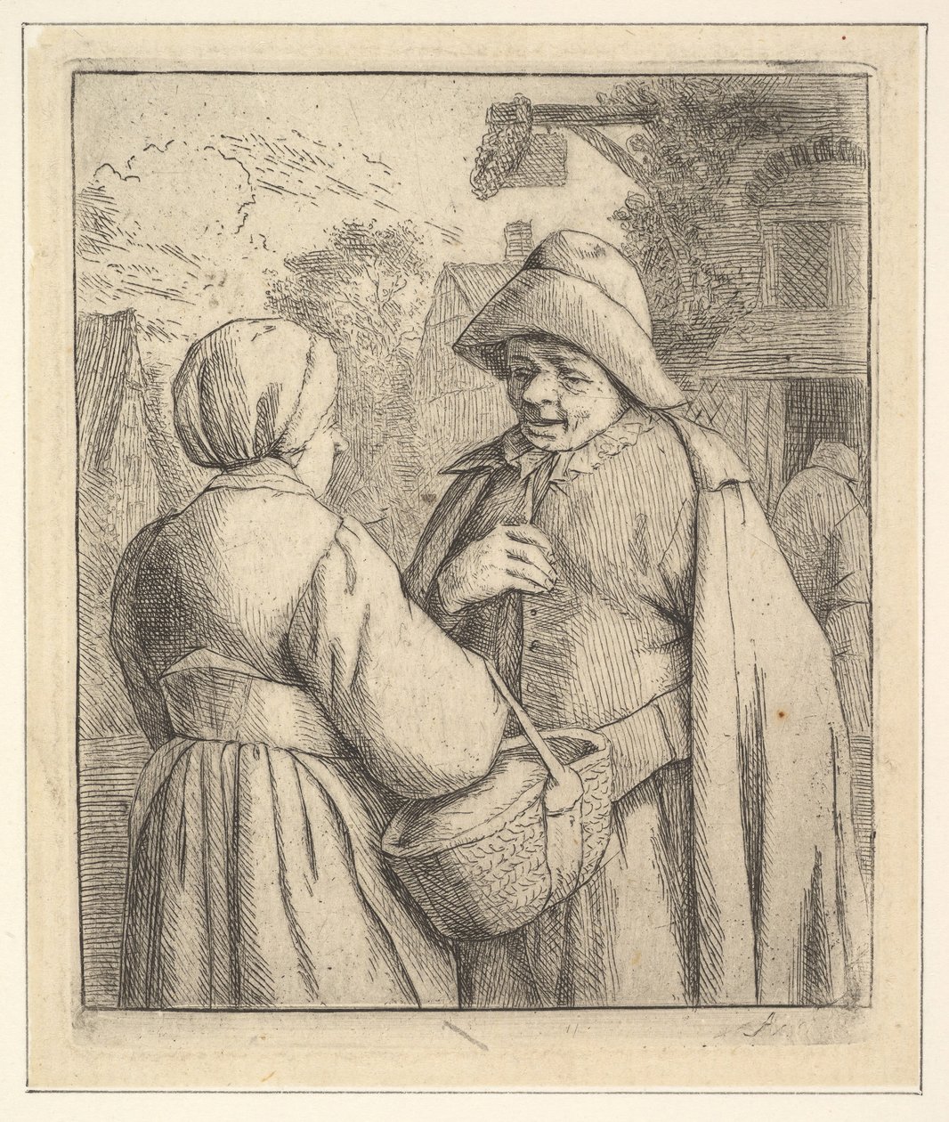 Conversação na rua, 1610-85. de Unbekannt