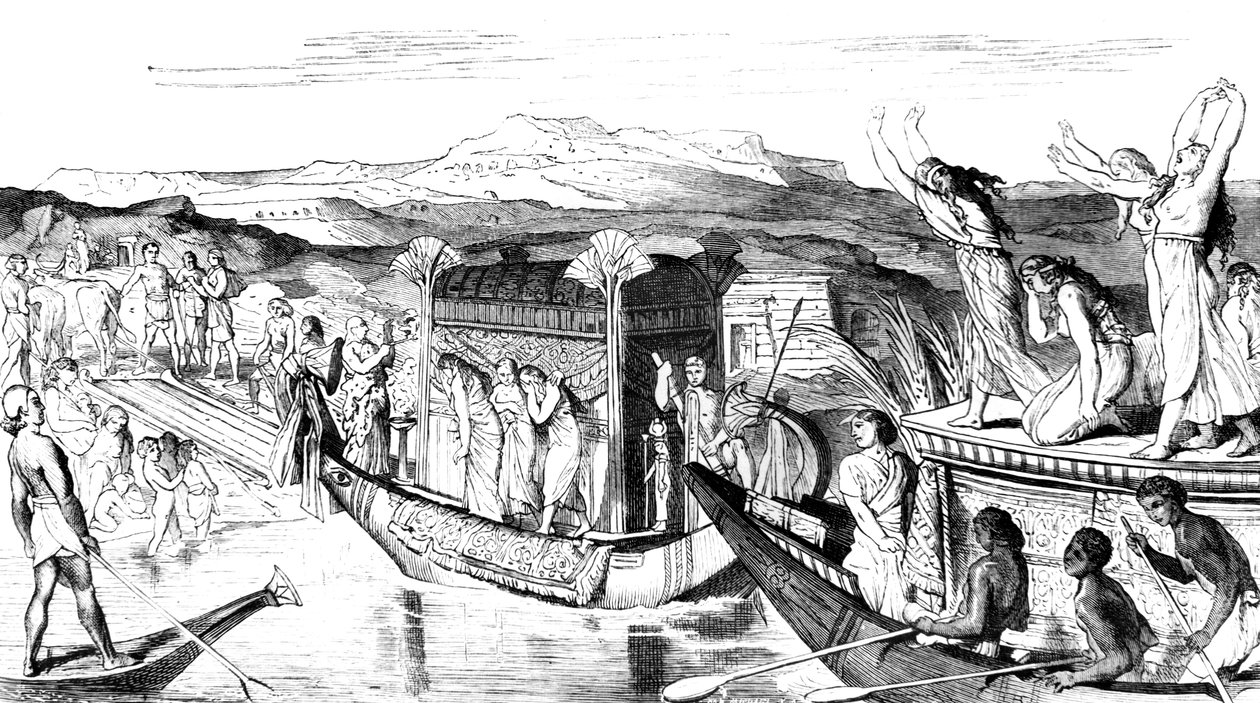 Comboio retornando com uma necrópole, Egito, 1881 de Unbekannt