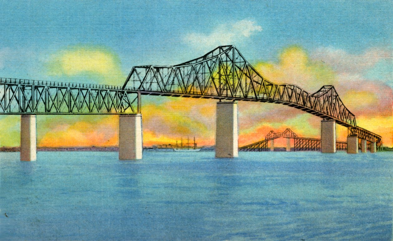Cooper River Bridge, Charleston, SC, 1942. de Unbekannt
