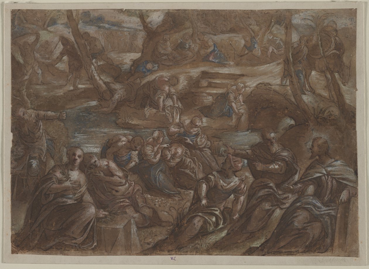 Cópia dos filhos de Israel de Tintorettos Gathering Manna, após 1594. de Unbekannt