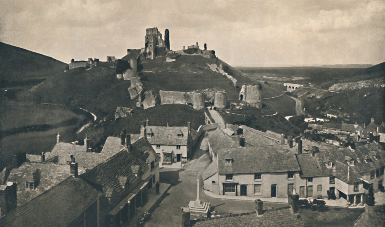 Castelo de Corfe, Dorset, c1910 de Unbekannt