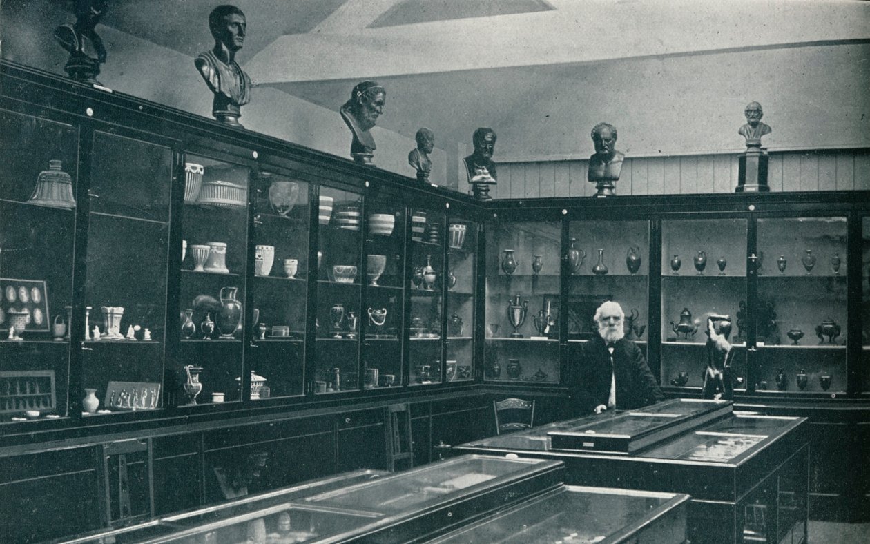 Vista de canto do Museu Wedgwood sobre os trabalhos antigos de Etruria, Staffordshire, c1908 de Unbekannt