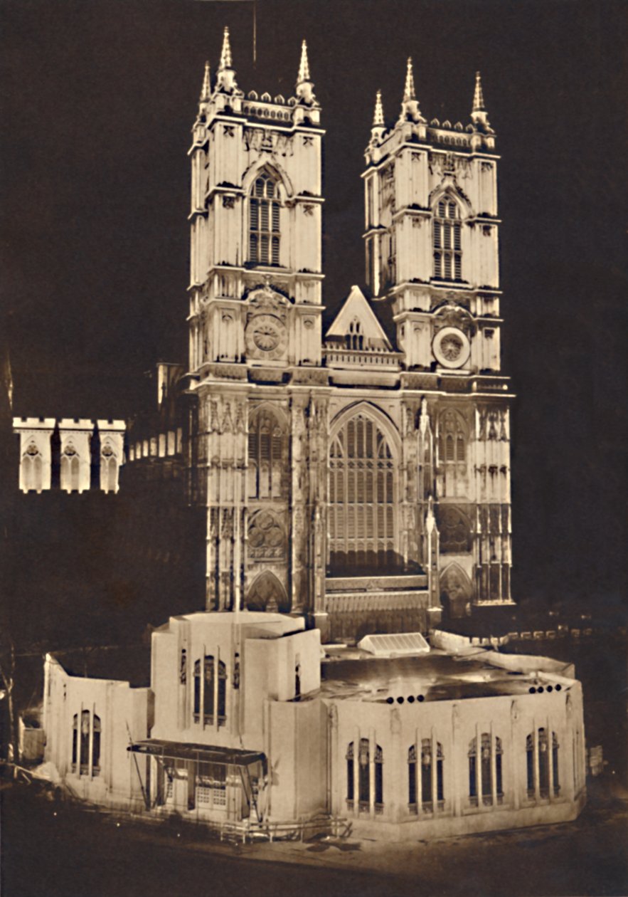 Floodlighting da coroação - Abadia de Westminster, 1937 de Unbekannt