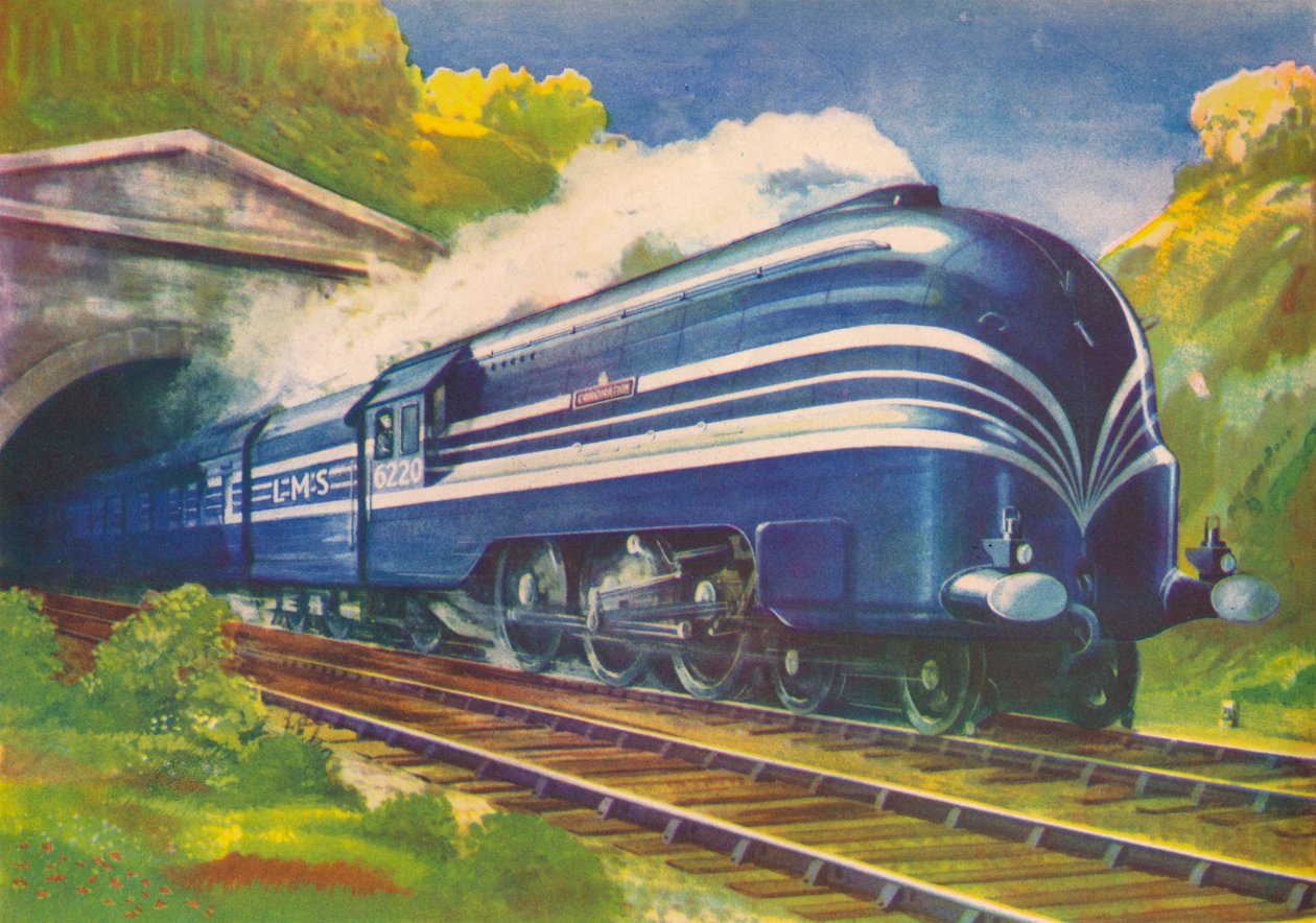 Coronation Scot, LMS, deixando o túnel de Watford, 1940 de Unbekannt