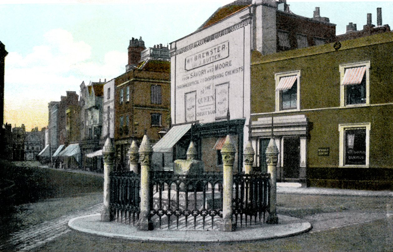 Pedra da coroação, Kingston upon Thames, Londres, século 20 de Unbekannt