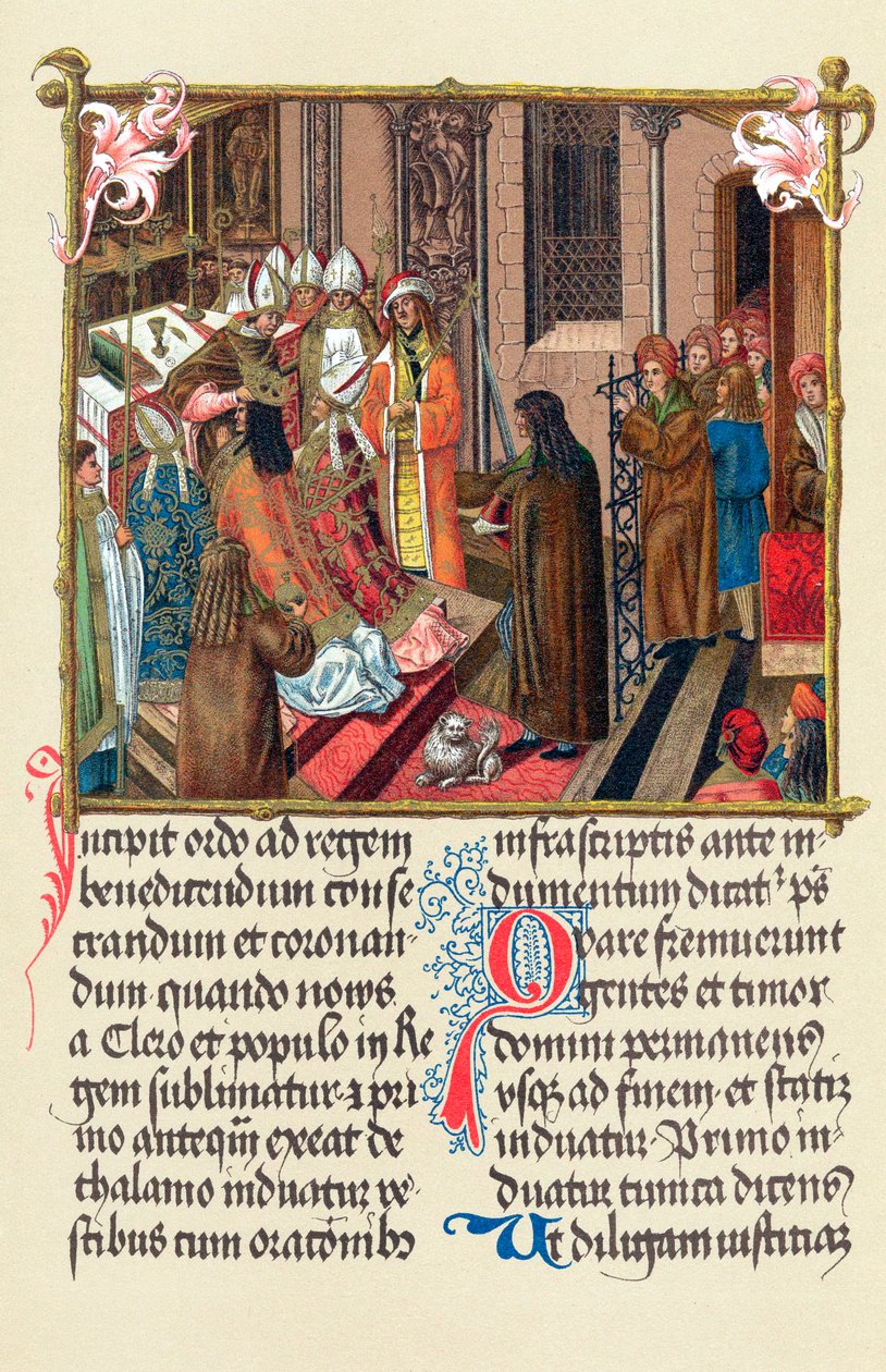 Coroação do rei Alexandre I da Polônia pelo arcebispo de Gniezno, Cracóvia, 1501 de Unbekannt