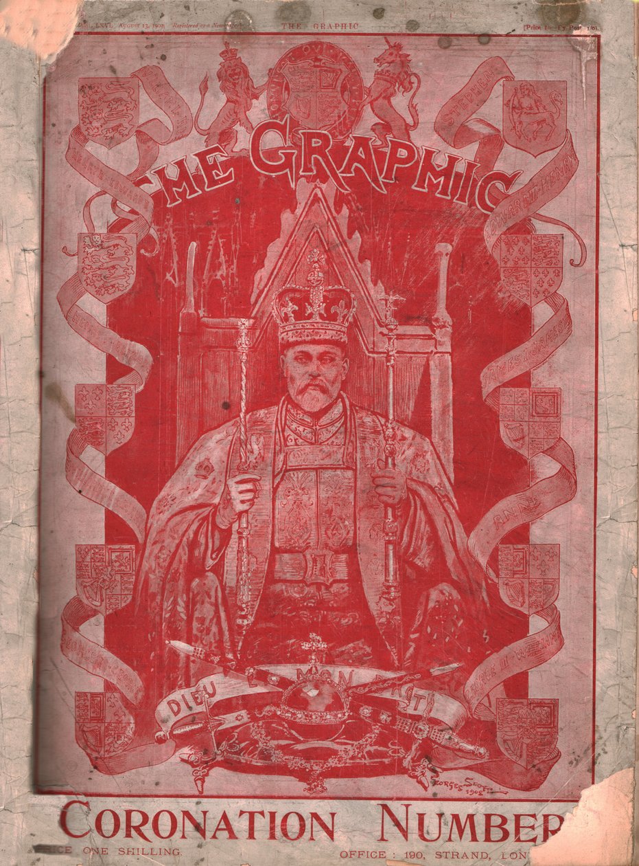 Coroação do rei Eduardo VII, capa da revista The Graphic, 13 de agosto de 1902. de Unbekannt