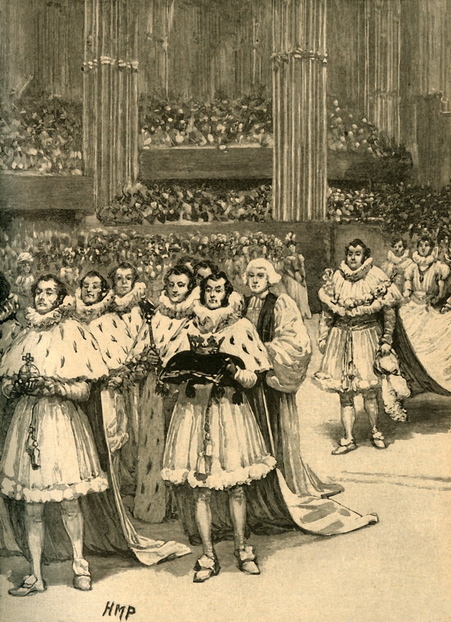 Coroação do rei Guilherme IV: a procissão real, Westminster Abbey, Londres, 1830 c1890. de Unbekannt