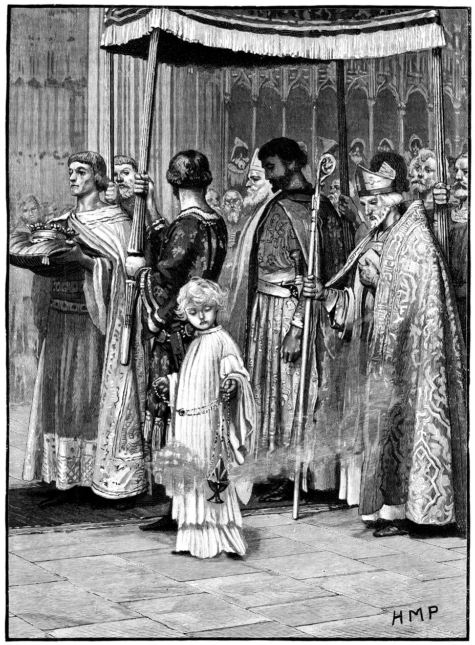 Coroação de Richard I na Abadia de Westminster 1189, c1880 de Unbekannt