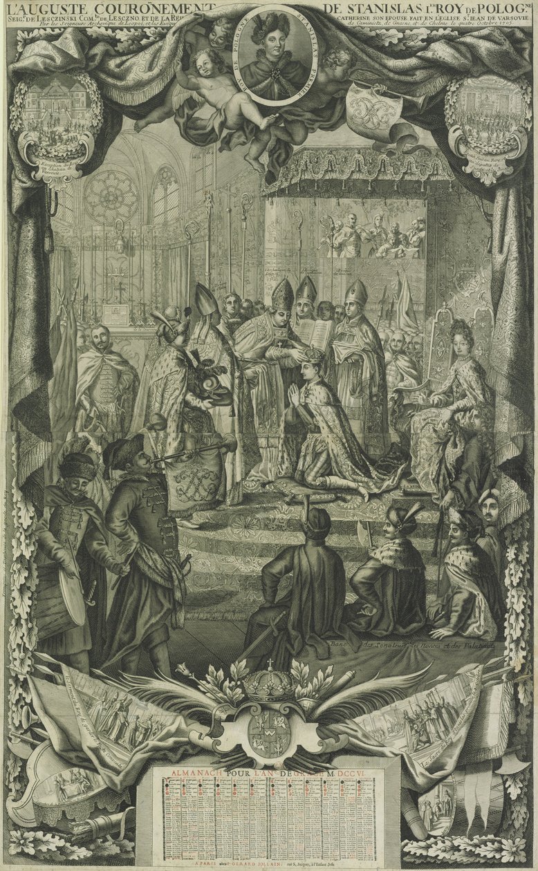 Coroação de Stanislaw I Leszczynski em 1705, 1706 de Unbekannt
