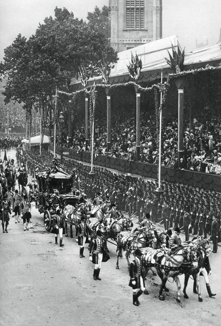 Procissão de coroação de George V e Queen Mary, perto da Abadia de Westminster, 22 de junho de 1911, 1937 de Unbekannt