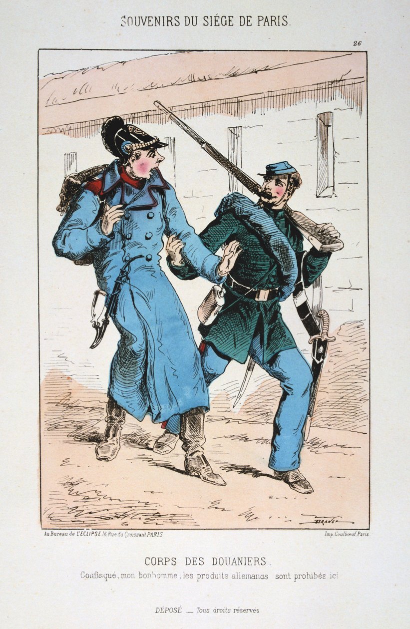 Corpo de alfândega, cerco da guerra franco-prussiana de Paris, 1870-1871. de Unbekannt