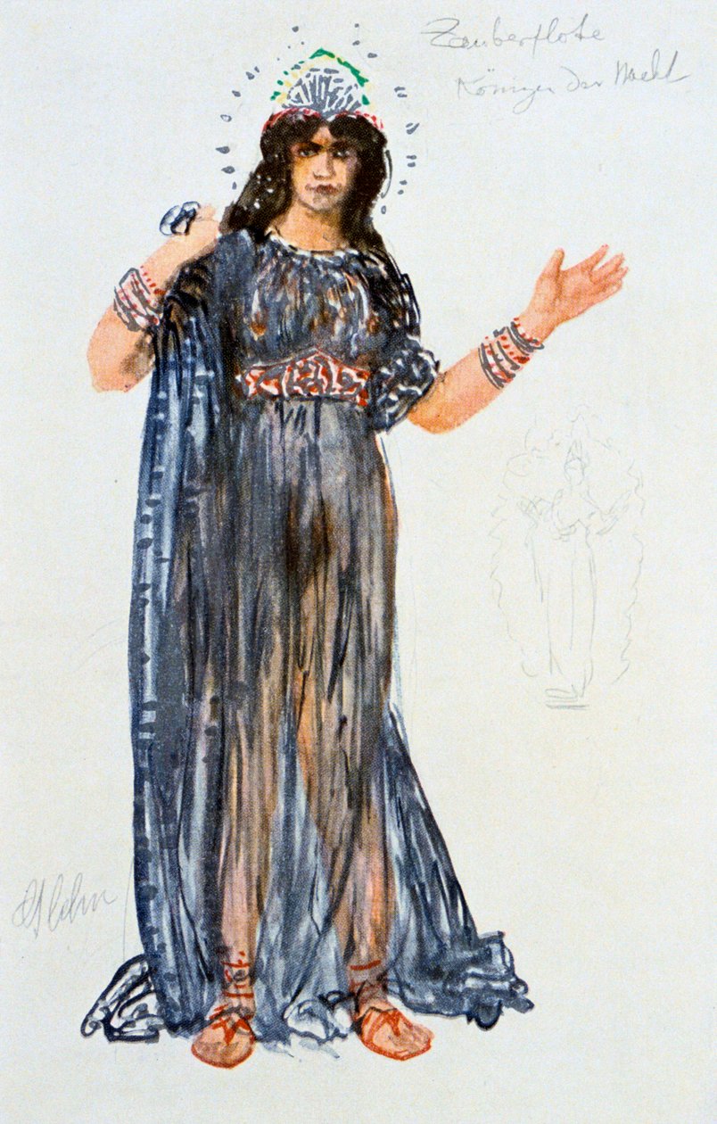 Figurino para a rainha da noite, 1913 de Unbekannt