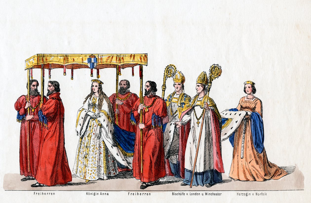 Figurinos para a peça de Shakespeares, Henrique VIII, século XIX. de Unbekannt