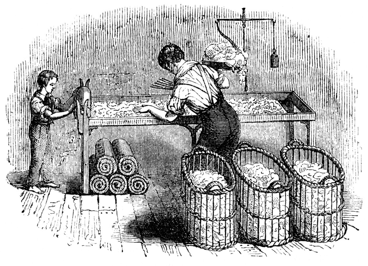Fabricação de algodão, c1845 de Unbekannt